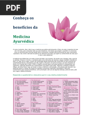 Medicina Ayurvédica (Artigo)
