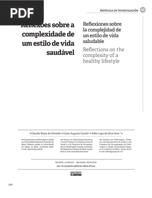 Reflexões sobre a complexidade de um estilo de vida saudável